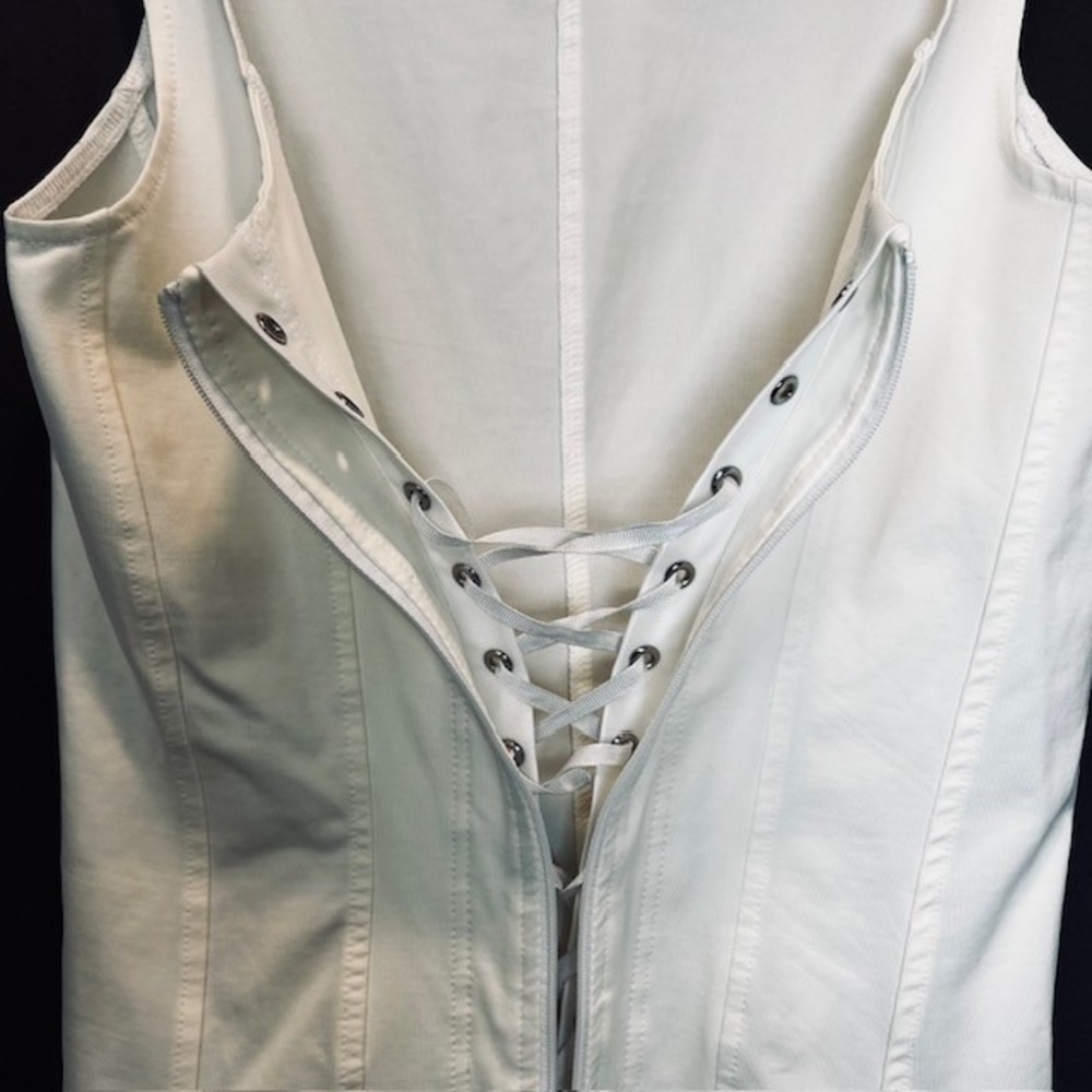 VNTG Victoria Secret Moda International Structured Corset Tank Y2K Whimsygoth SM